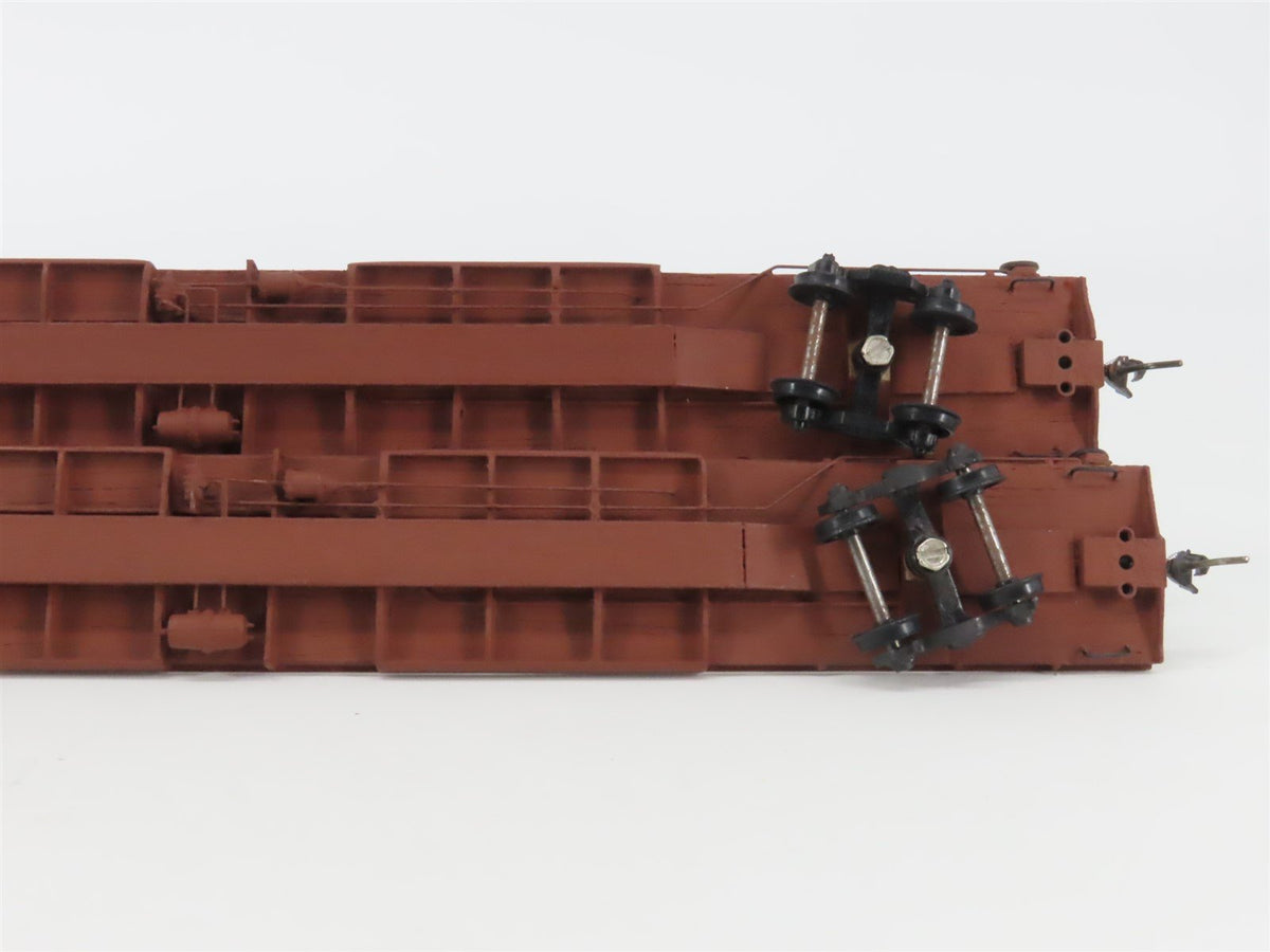 LOT of 3 HO Scale Unlettered &amp; SP Southern Pacific Flat Cars w/ 2 ATSF Trailers
