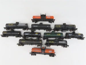 LOT of 11 HO Scale UTLX, DOWX, GATX & HOKX Tank Cars