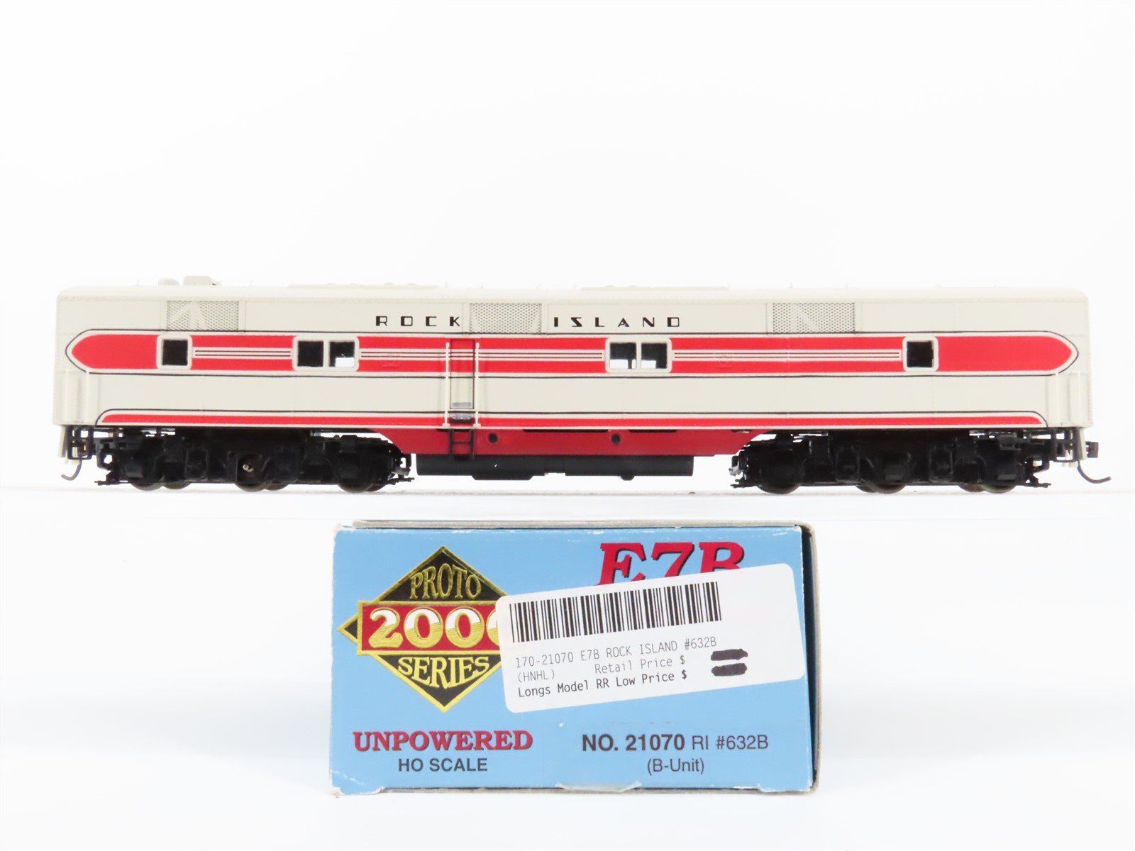 HO Scale Proto 2000 21070 RI Rock Island E7B Diesel Locomotive #632B UNPOWERED