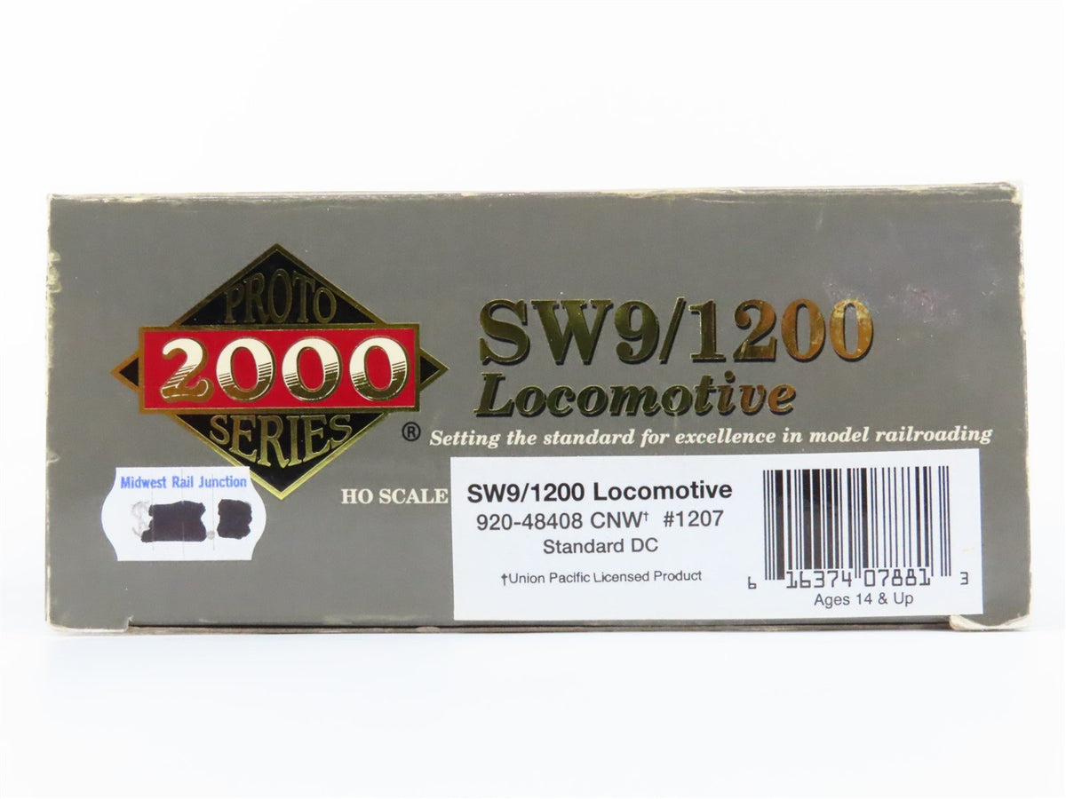 HO Scale Proto 2000 920-48408 CNW Railway SW9/1200 Diesel Locomotive #1207