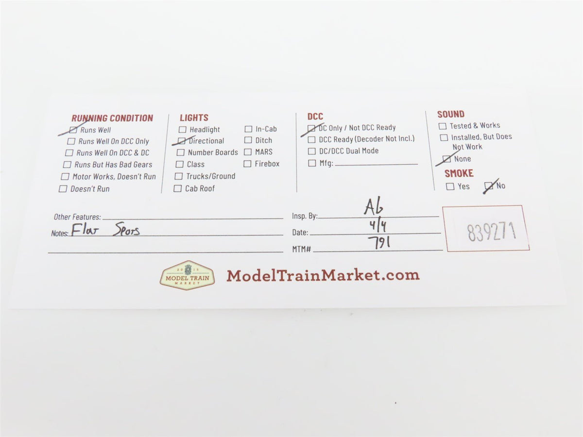 HO Scale Proto 2000 23578 RI Rock Island GP7 Diesel Locomotive #435