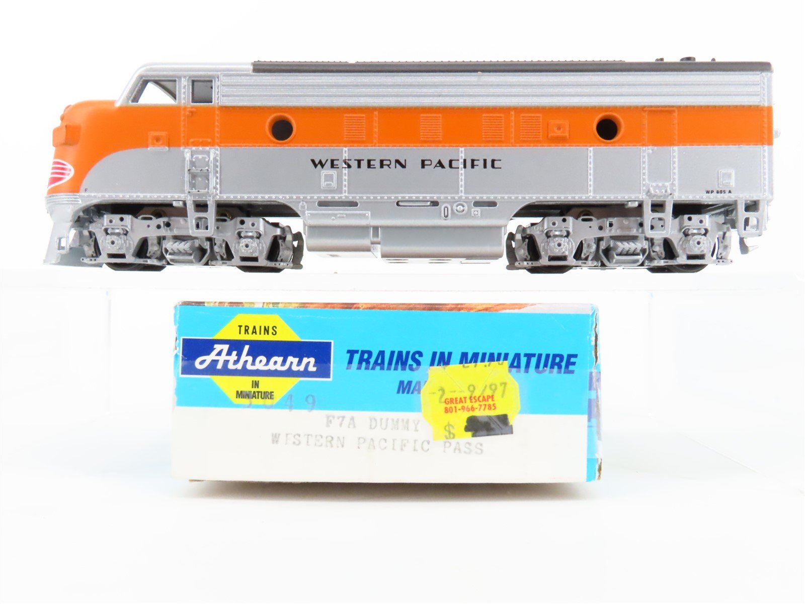 HO Scale Athearn 3049 WP Western Pacific F7A Diesel #805A UNPOWERED