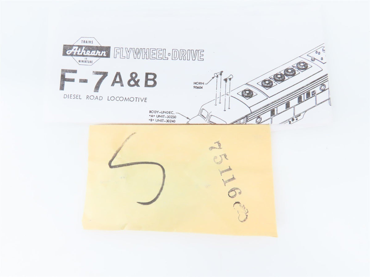 HO Scale Athearn 3049 WP Western Pacific F7A Diesel #805A UNPOWERED