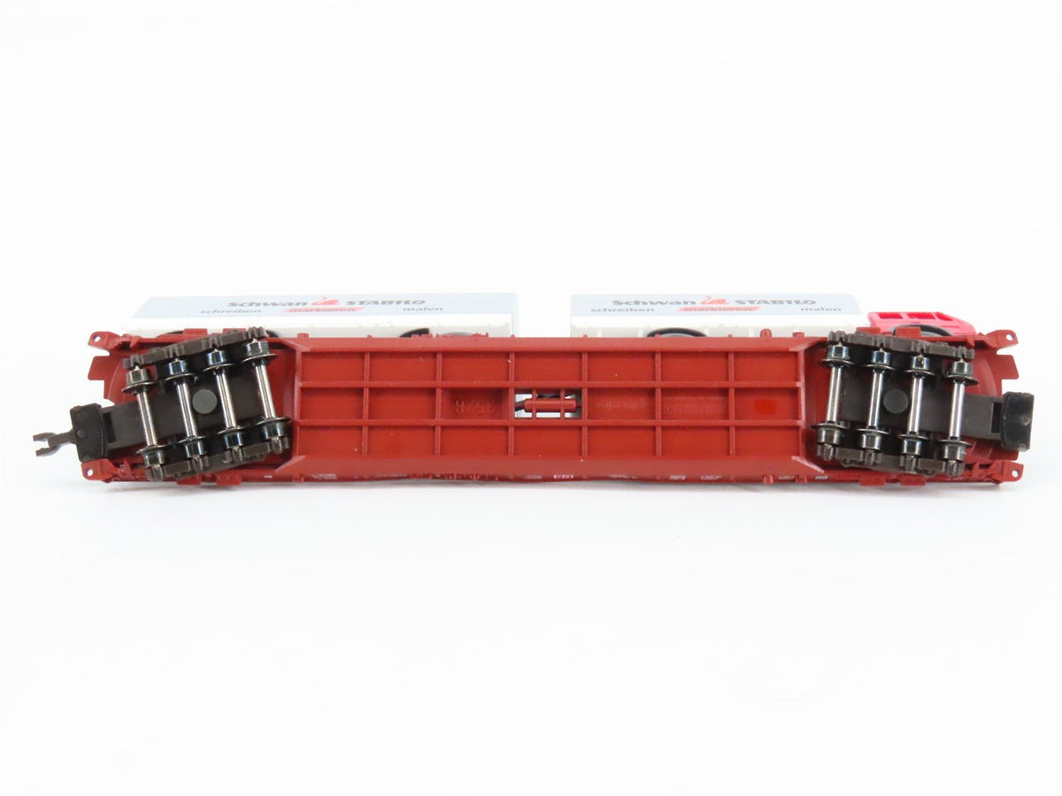N Fleischmann 8273 DB Deutsche Bahn Low-floor Rolling Road Wagon w/ Schwan Truck
