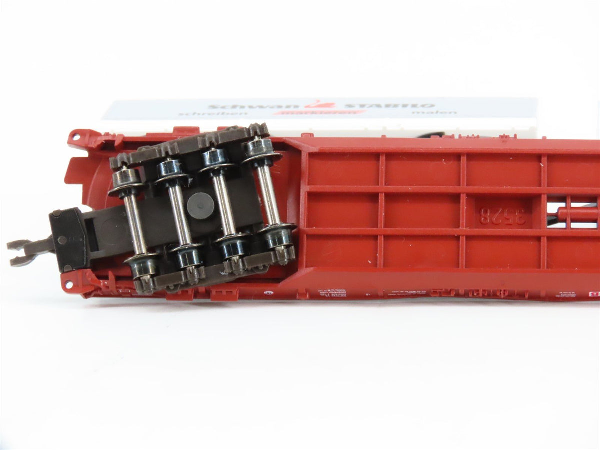 N Fleischmann 8273 DB Deutsche Bahn Low-floor Rolling Road Wagon w/ Schwan Truck