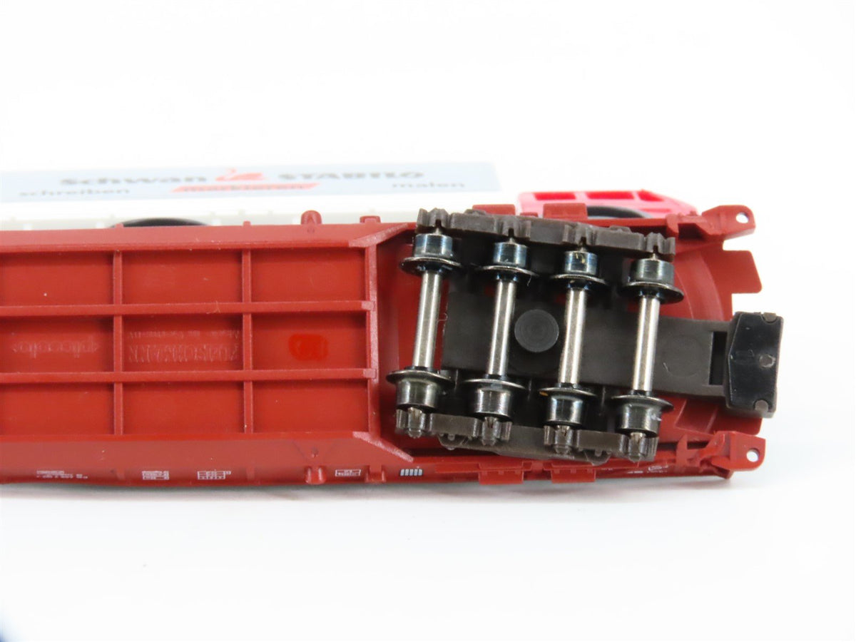 N Fleischmann 8273 DB Deutsche Bahn Low-floor Rolling Road Wagon w/ Schwan Truck