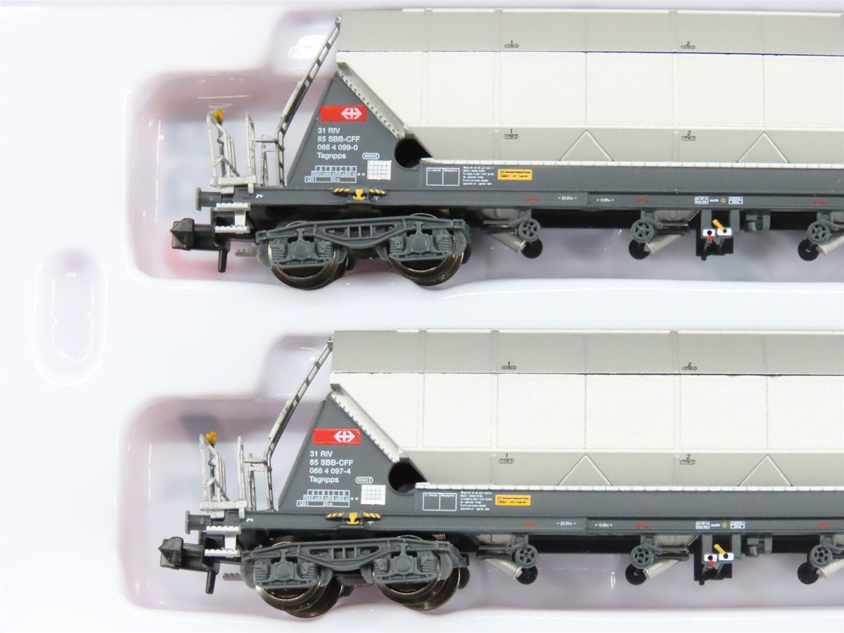 N Scale Hobbytrain H23465 SBB Cargo Swing Roof Wagon 2-Pack