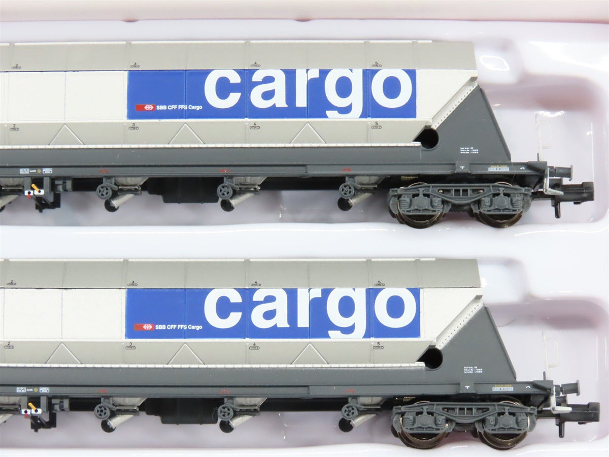 N Scale Hobbytrain H23465 SBB Cargo Swing Roof Wagon 2-Pack