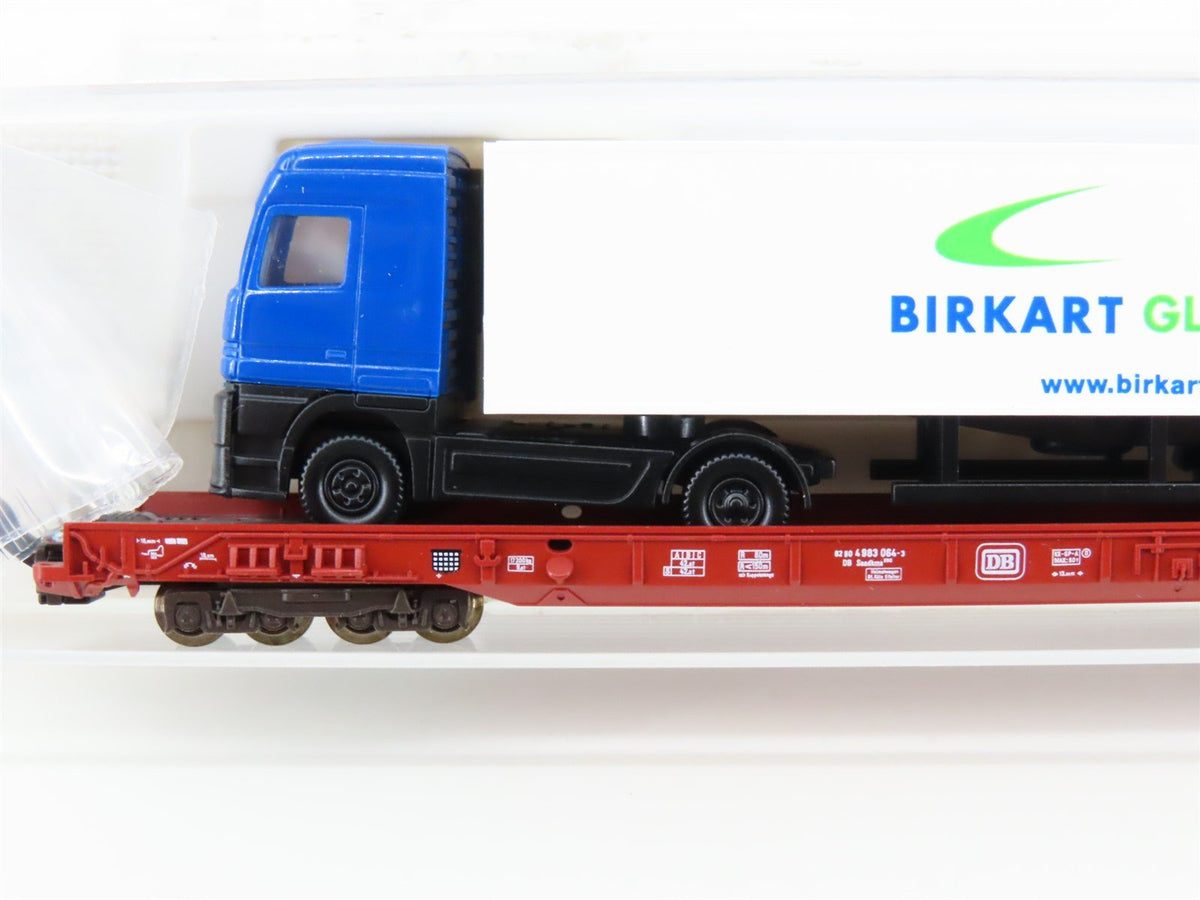 N Scale Fleischmann 8275 DB Railway 8-Axle Flatcar #064-3 w/Birkart Truck