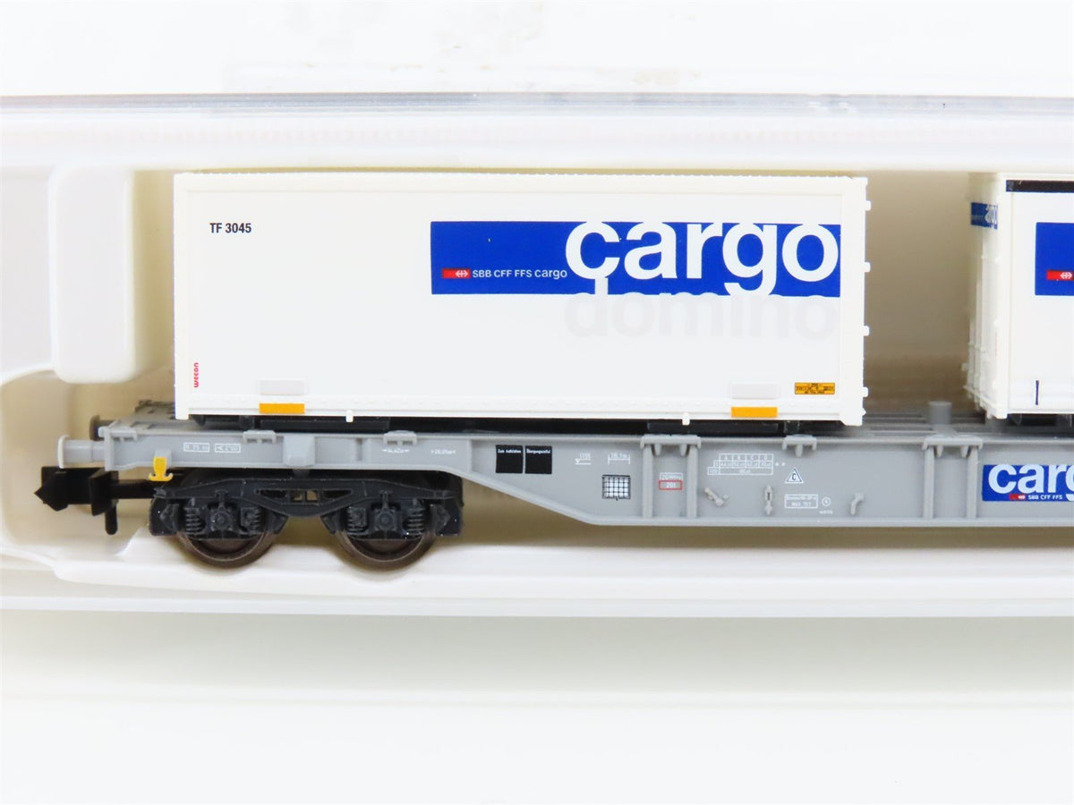 N Scale Fleischmann 8252K SBB Swiss Federal Flatcar #028-6 w/SBB Cargo Container