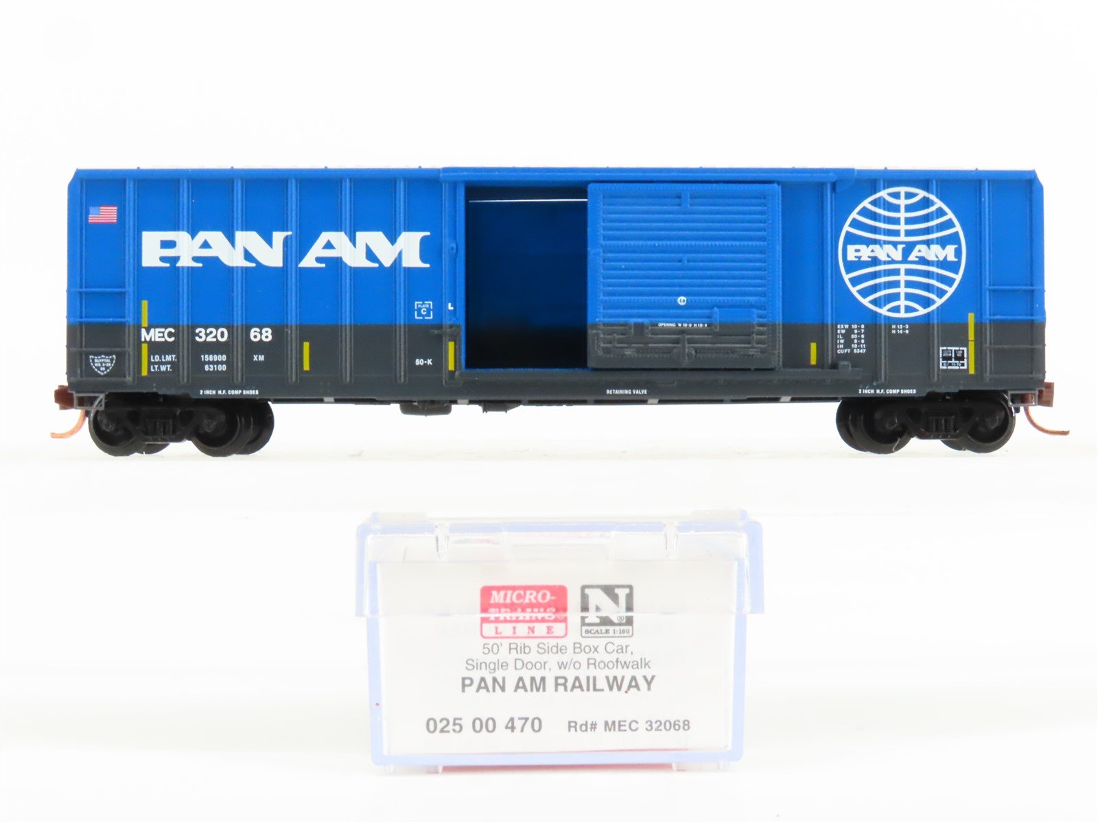 N Scale Micro-Trains MTL 02500470 MEC Pan Am Railway 50' Box Car #32068