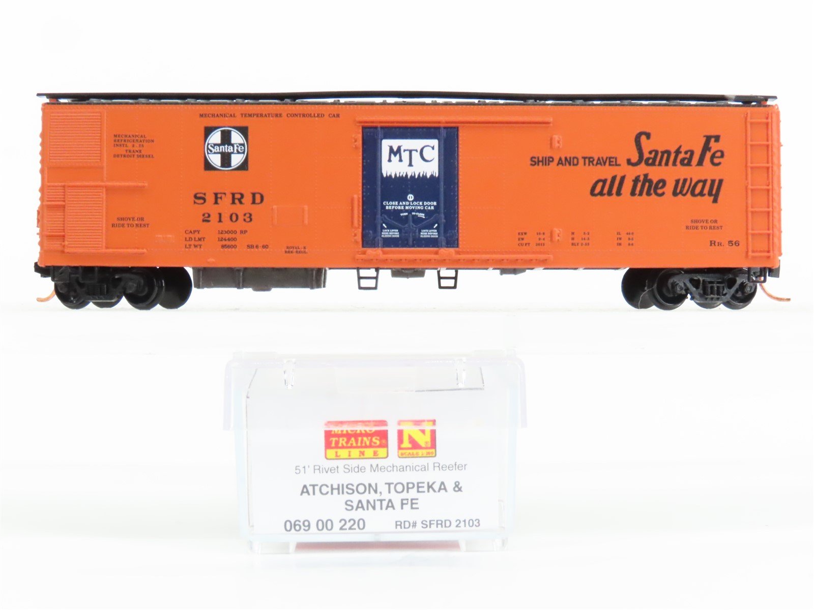 N Scale Micro-Trains MTL 06900220 SFRD El Capitan 51' Mechanical Reefer #2103