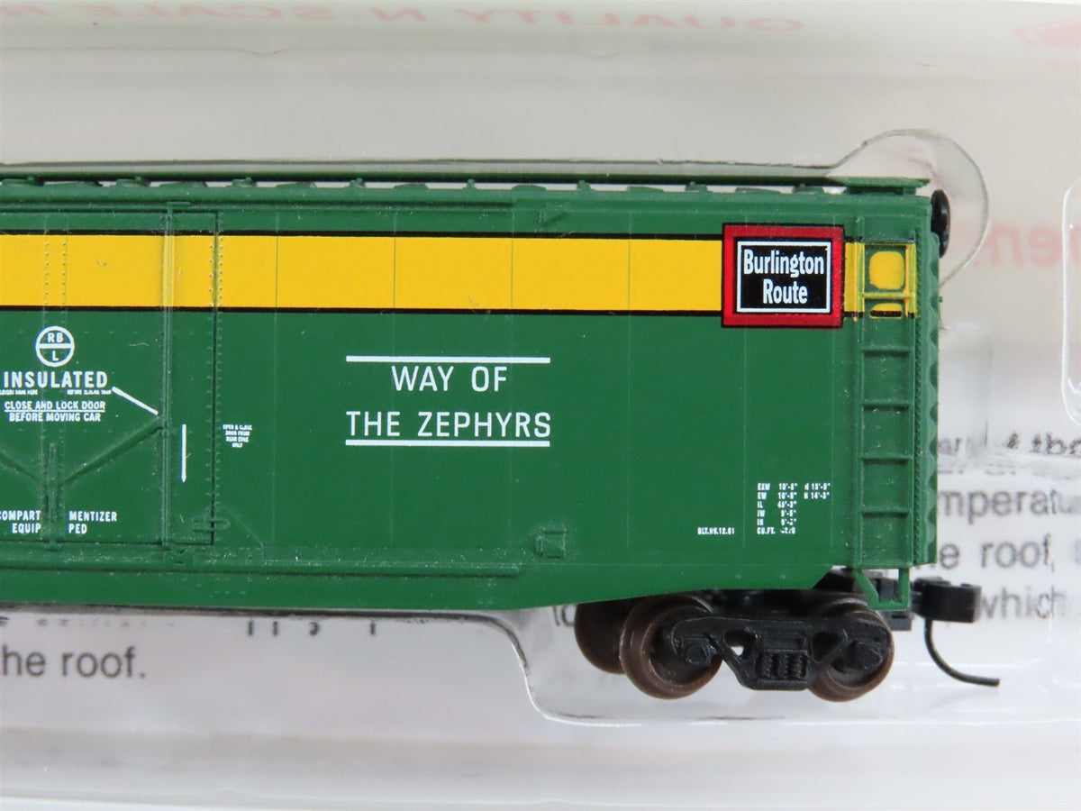 N Scale Roundhouse 81910 RBBX Burlington Route 50&#39; PS-1 Plug Door Boxcar #79468