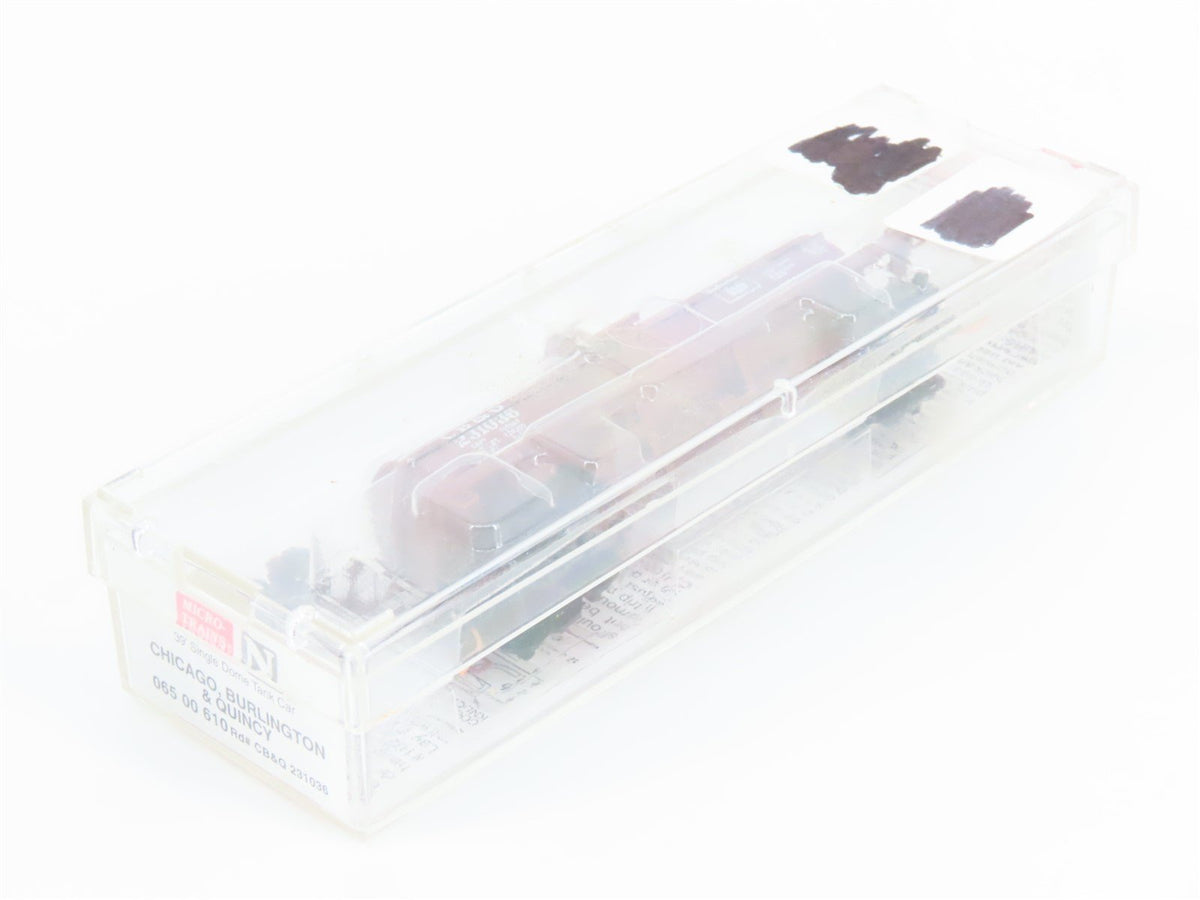 N Scale Micro-Trains MTL 06500610 CB&amp;Q Burlington Route 39&#39; Tank Car #231036