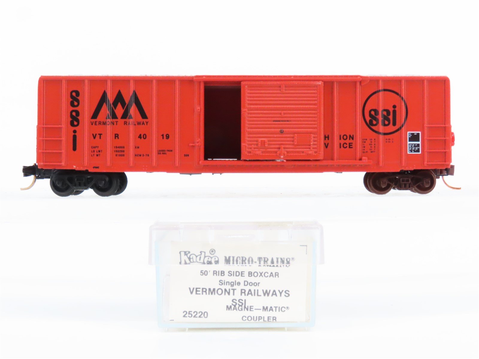 N Scale Kadee Micro-Trains MTL 25220 VTR Vermont Railways SSI 50' Box Car #4019
