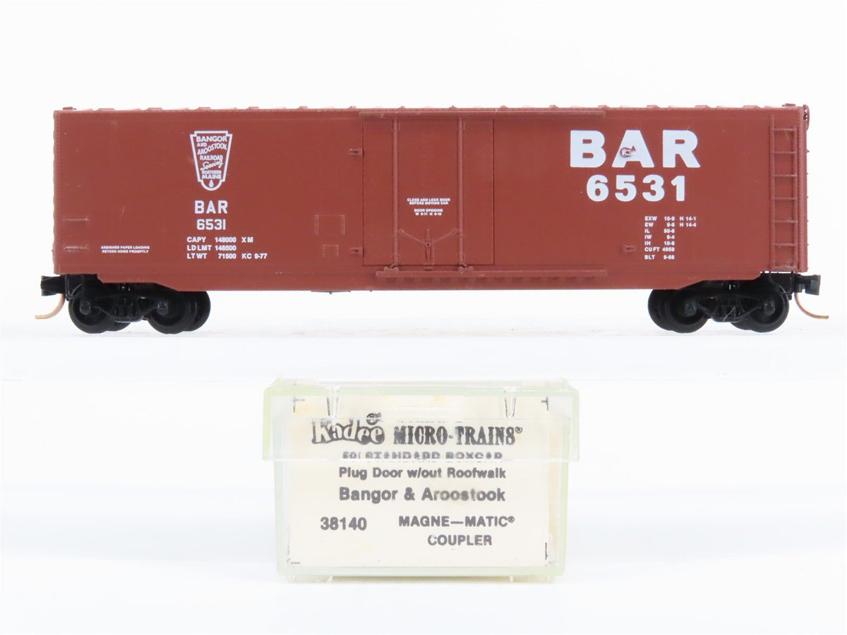 N Scale Kadee Micro-Trains MTL 38140 BAR Bangor &amp; Aroostook 50&#39; Box Car #6531