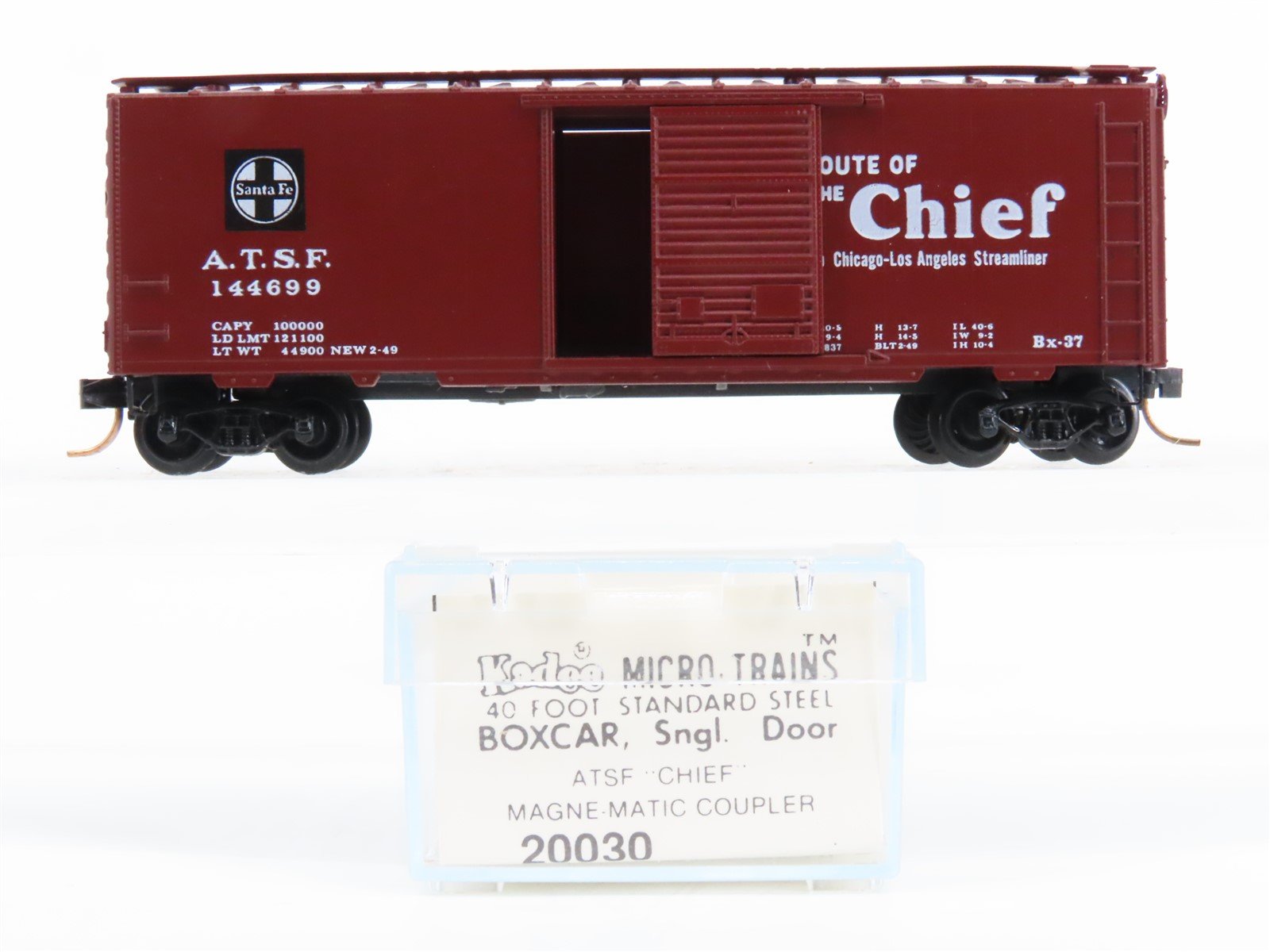 N Scale Kadee Micro-Trains MTL 20030 ATSF Santa Fe Chief 40' Box Car #144699