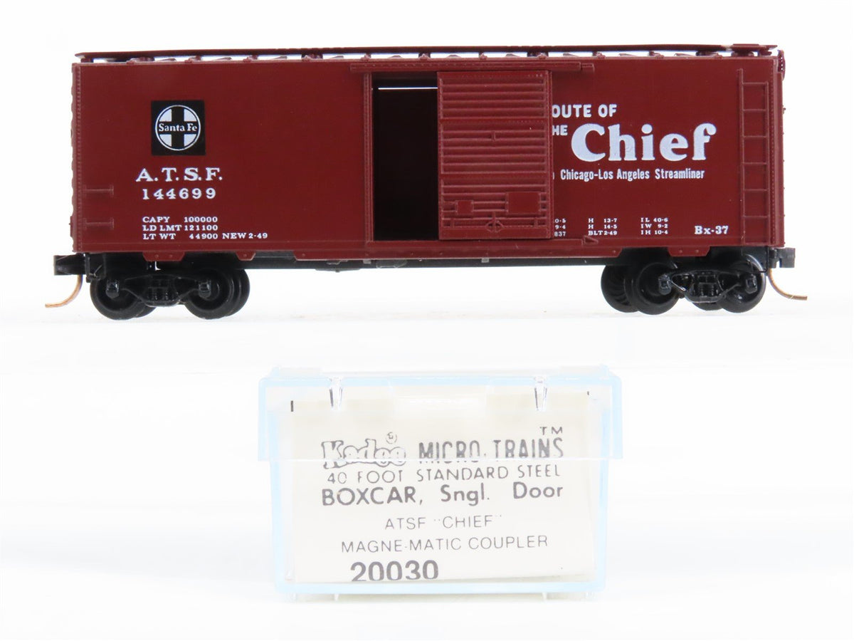 N Scale Kadee Micro-Trains MTL 20030 ATSF Santa Fe Chief 40&#39; Box Car #144699