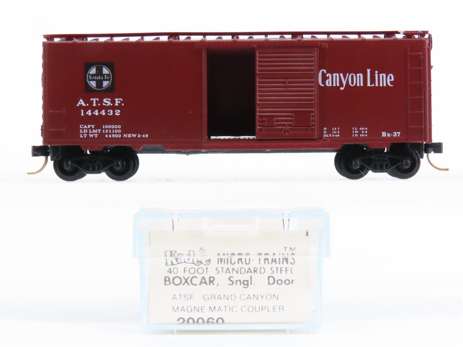 N Scale Kadee Micro-Trains MTL 20060 ATSF Grand Canyon 40' Box Car #144432