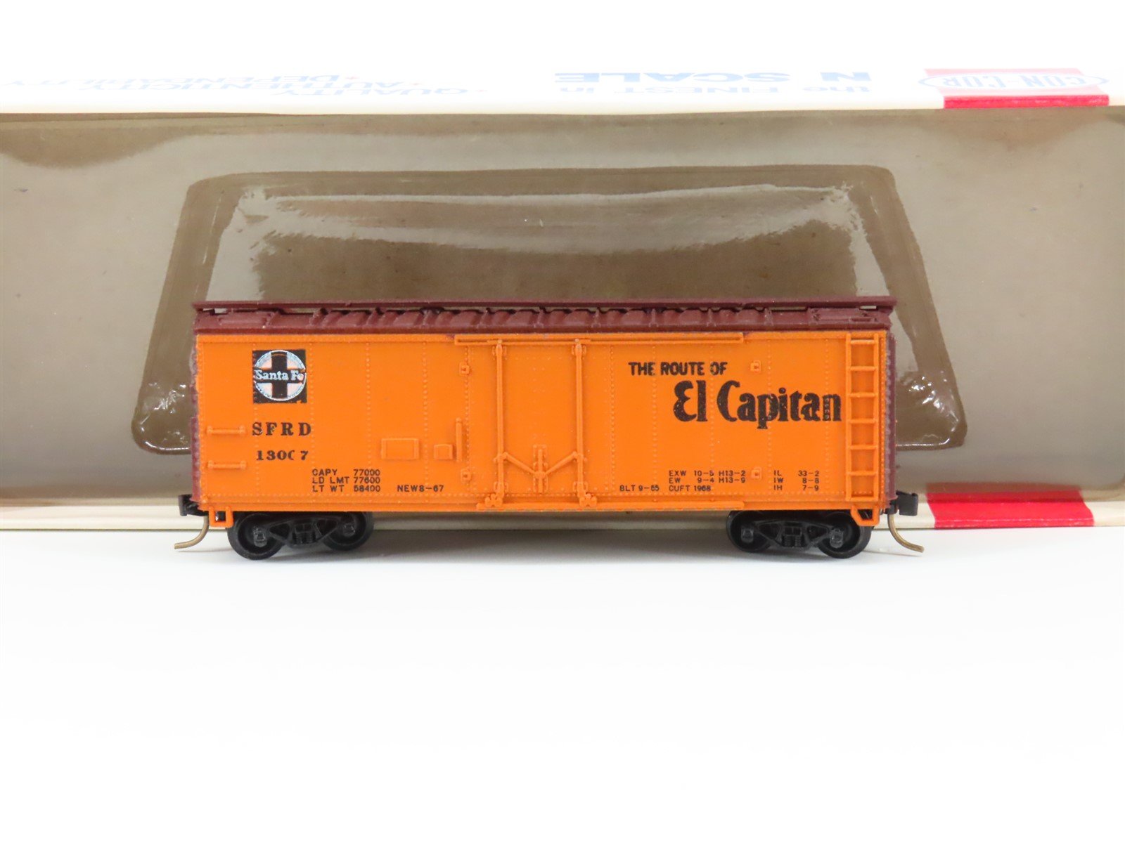 N Scale Con-Cor 1051-A SFRD Santa Fe Grand Canyon 40' Reefer #13007