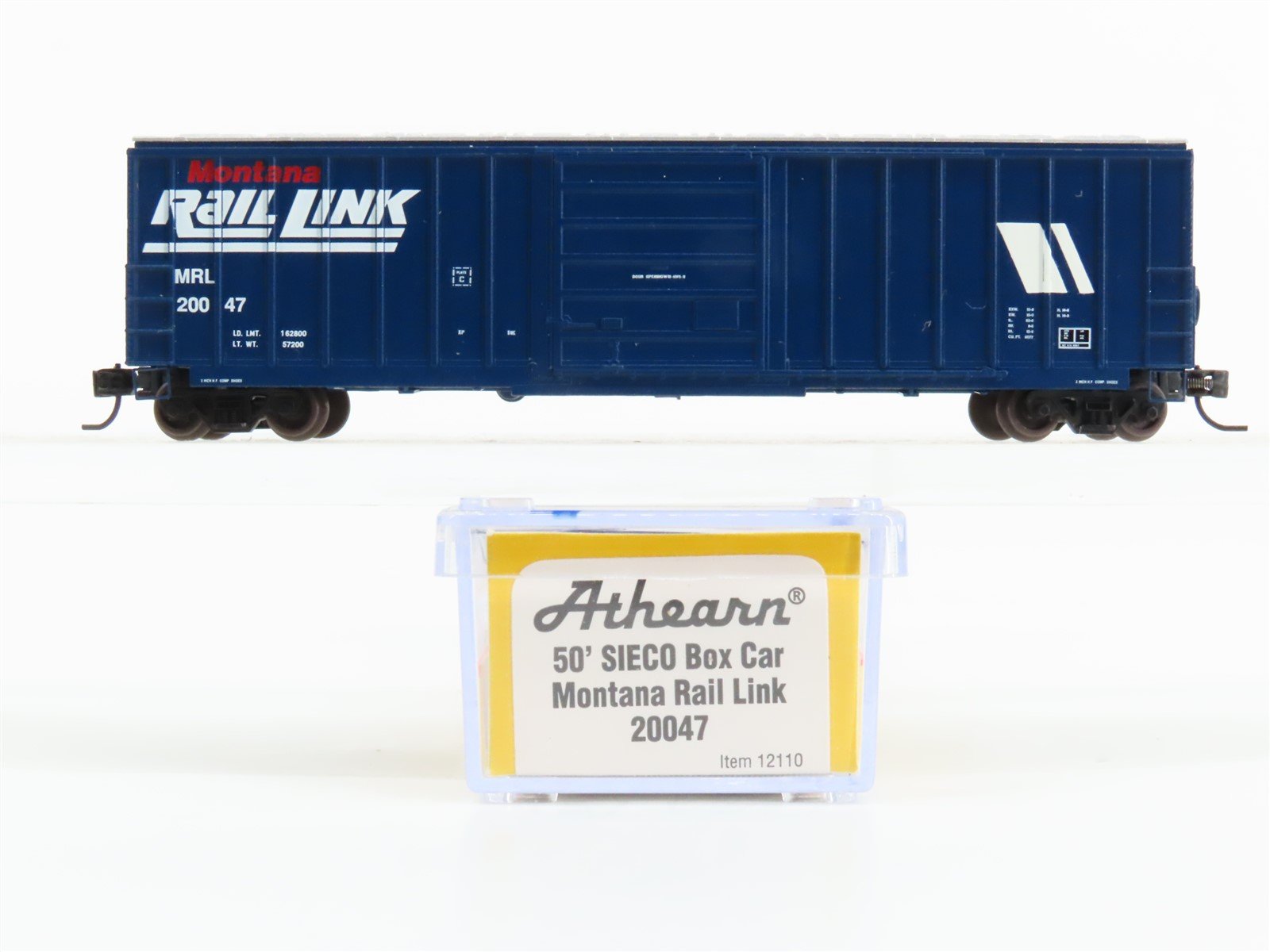 N Scale Athearn 20047 MRL Montana Rail Link 50' Single Door Box Car #20047