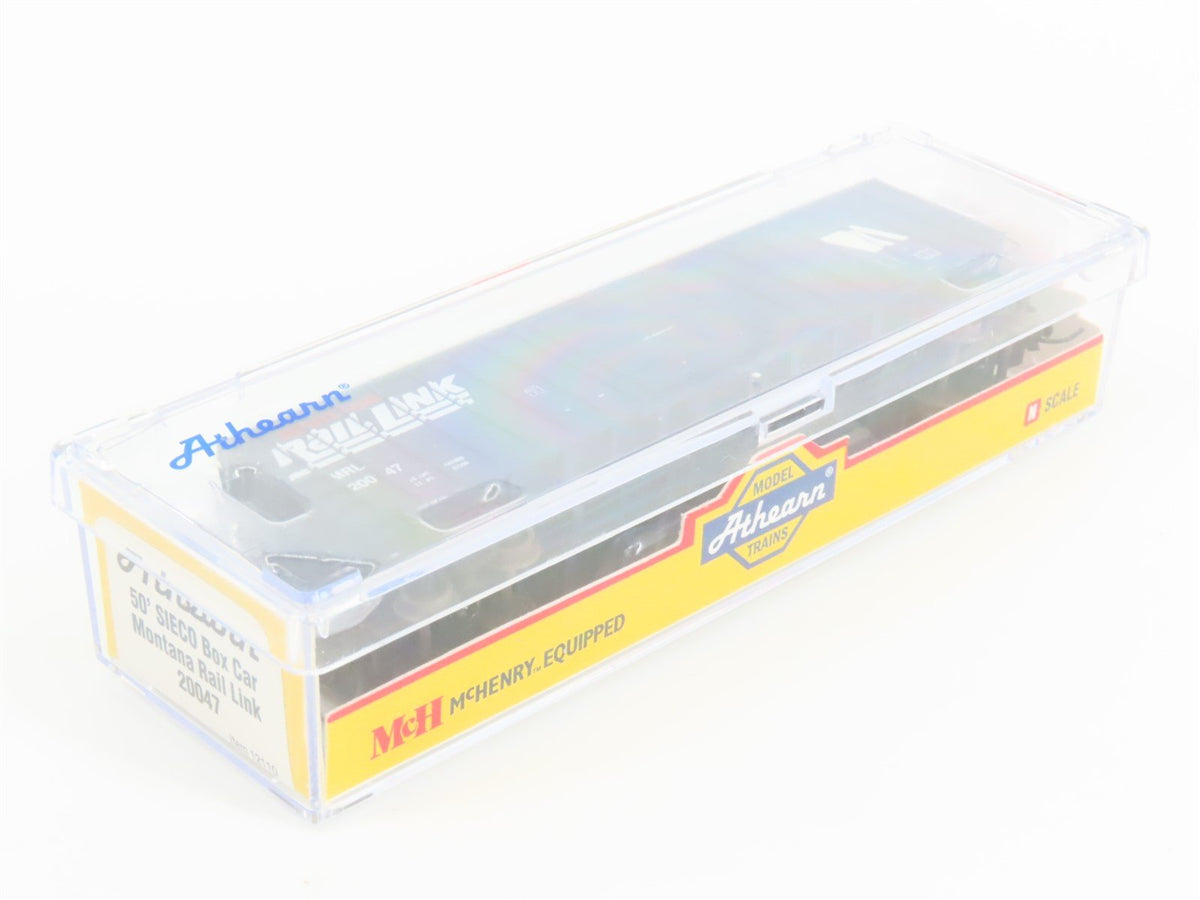 N Scale Athearn 20047 MRL Montana Rail Link 50&#39; Single Door Box Car #20047