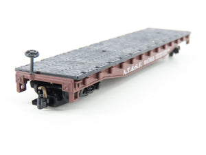 N Scale Atlas 3775 ATSF Santa Fe Piggyback Flatcar #91765 w/Trailer
