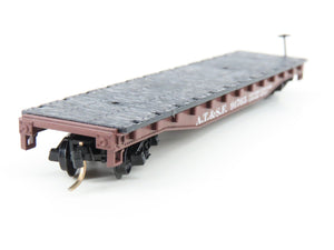 N Scale Atlas 3775 ATSF Santa Fe Piggyback Flatcar #91765 w/Trailer