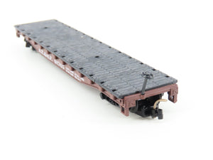 N Scale Atlas 3775 ATSF Santa Fe Piggyback Flatcar #91765 w/Trailer