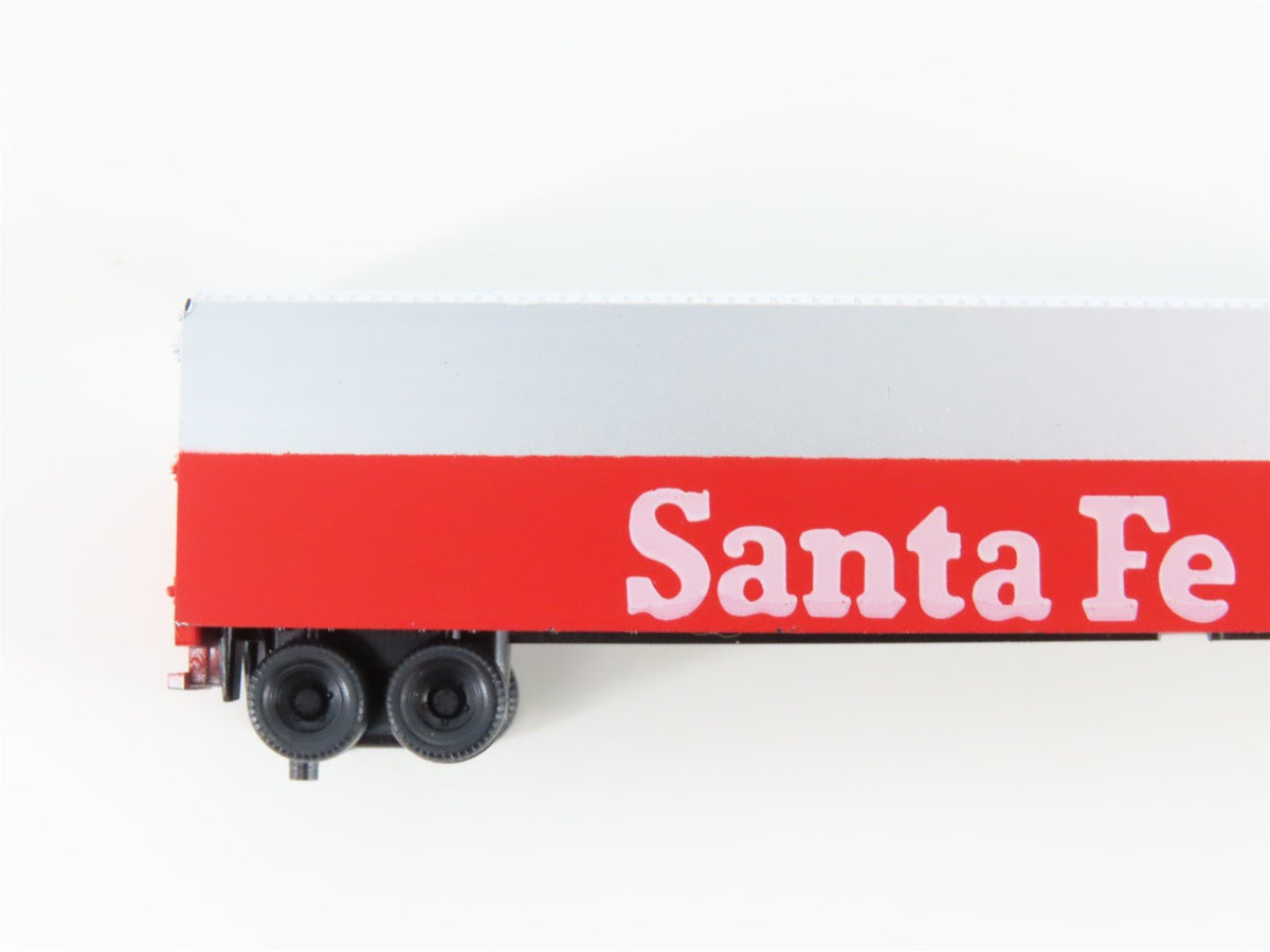 N Scale Atlas 3775 ATSF Santa Fe Piggyback Flatcar #91765 w/Trailer