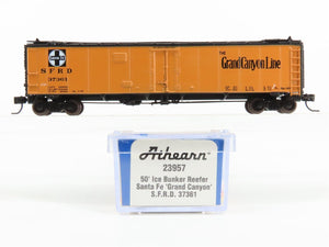 N Scale Athearn 23957 SFRD Santa Fe Grand Canyon 50' Reefer #37361 w/ Graffiti