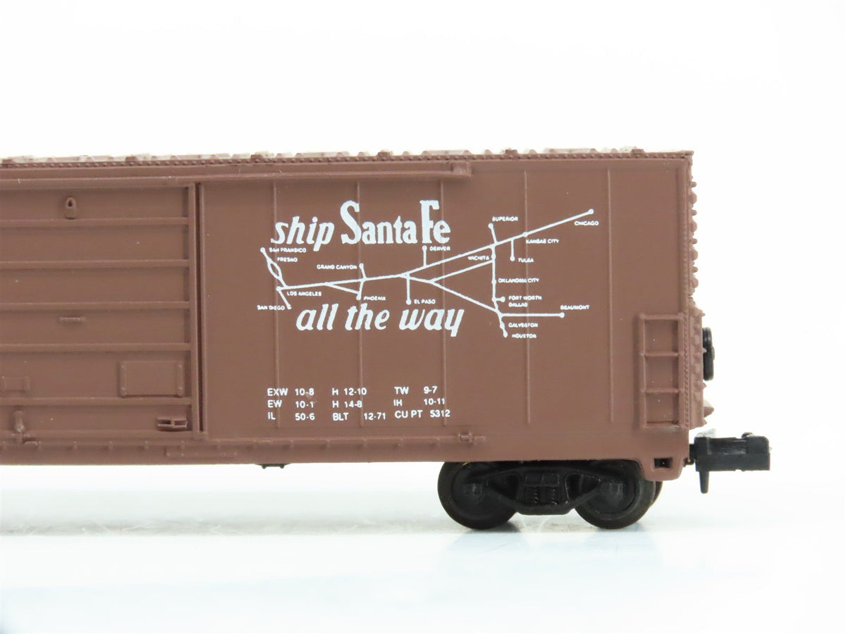 N Scale Life-Like Bev-Bel 10004 ATSF Santa Fe 50&#39; Single Door Box Car #37291