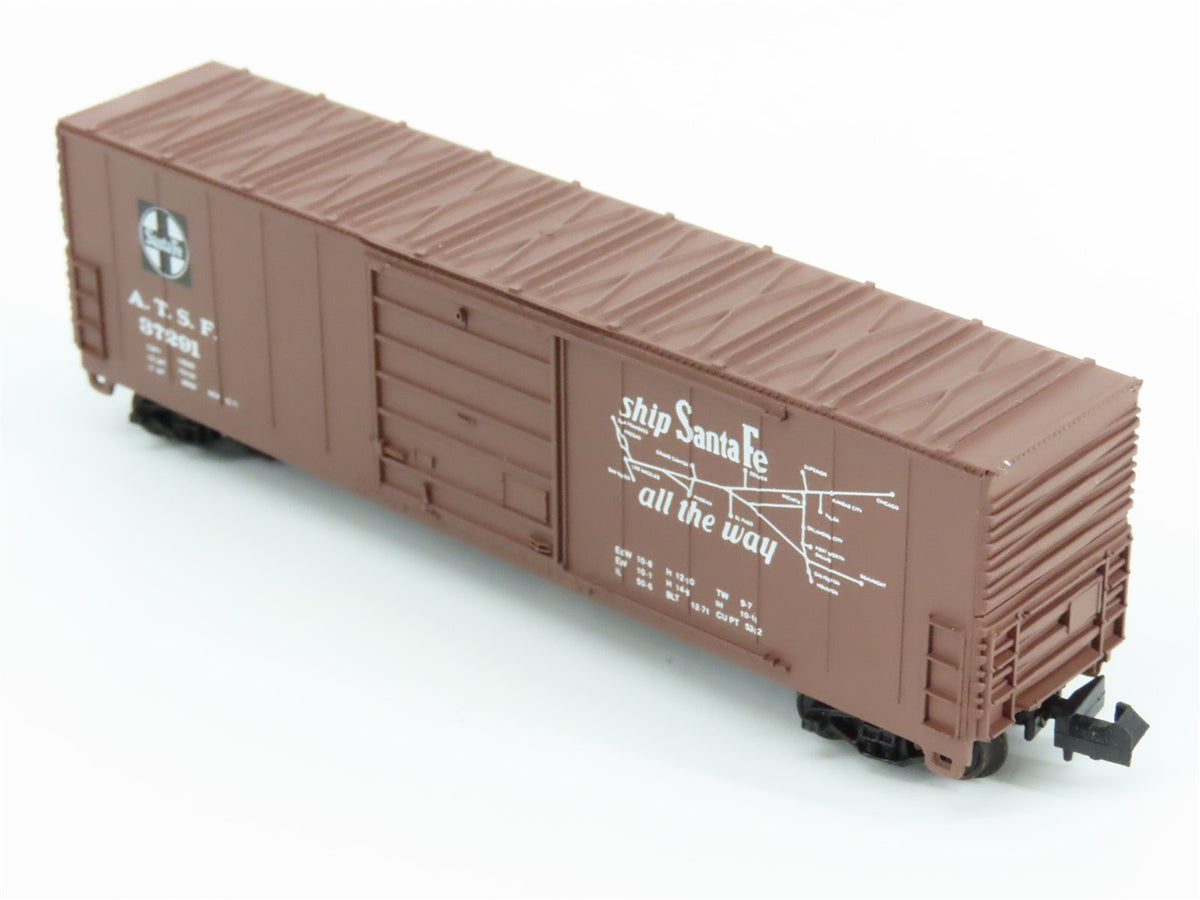 N Scale Life-Like Bev-Bel 10004 ATSF Santa Fe 50&#39; Single Door Box Car #37291