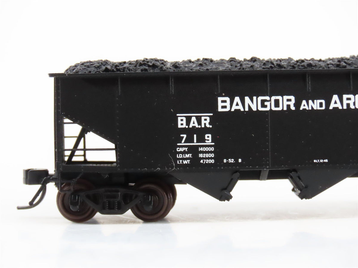 N Scale Bluford Shops 73671 BAR Bangor &amp; Aroostook 3-Bay Offset Hopper #719
