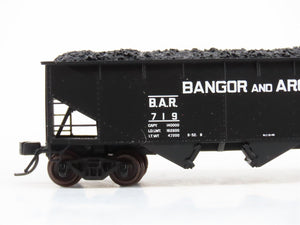 N Scale Bluford Shops 73671 BAR Bangor & Aroostook 3-Bay Offset Hopper #719
