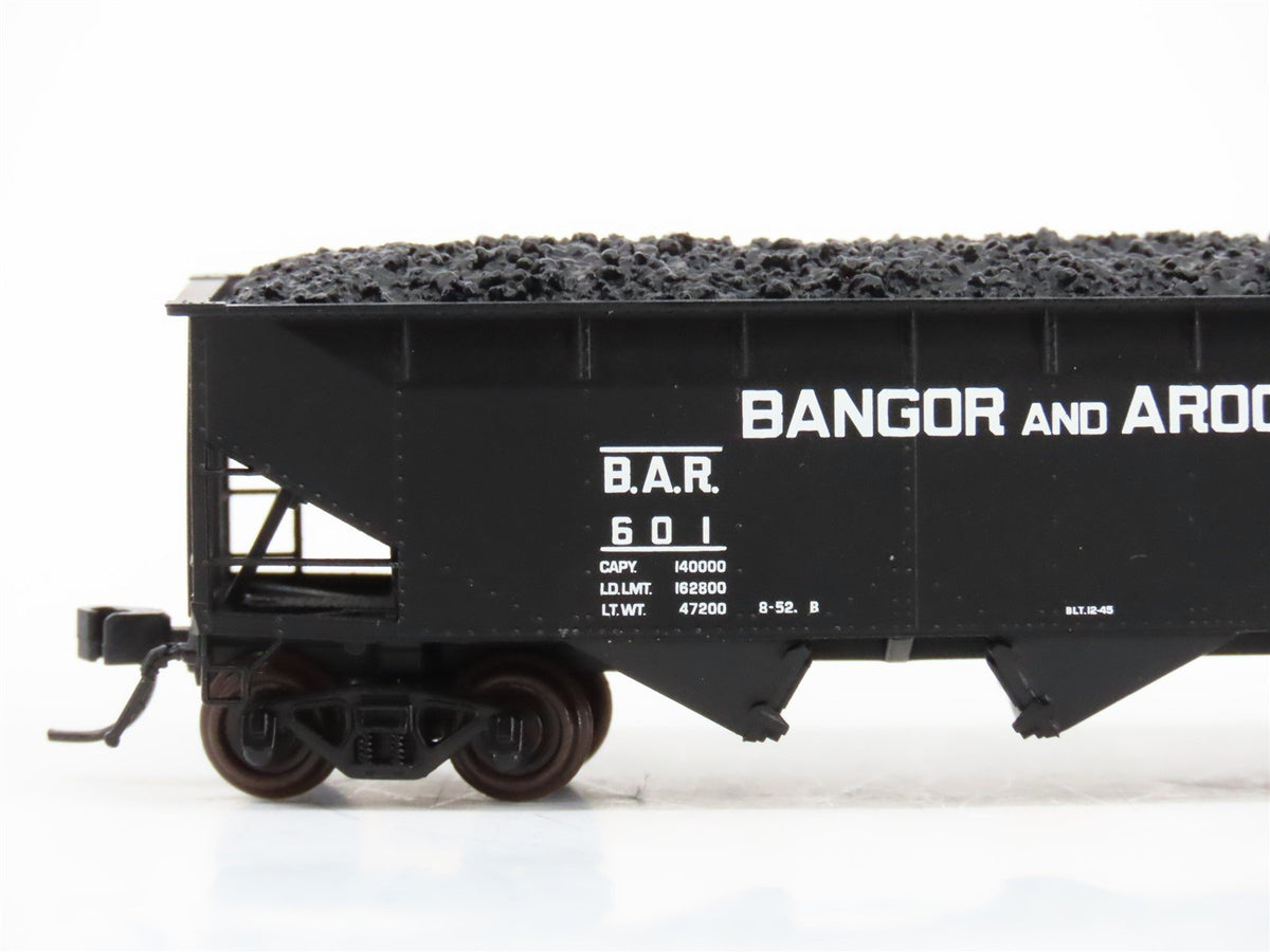 N Scale Bluford Shops 73672 BAR Bangor &amp; Aroostook 3-Bay Offset Hopper #601