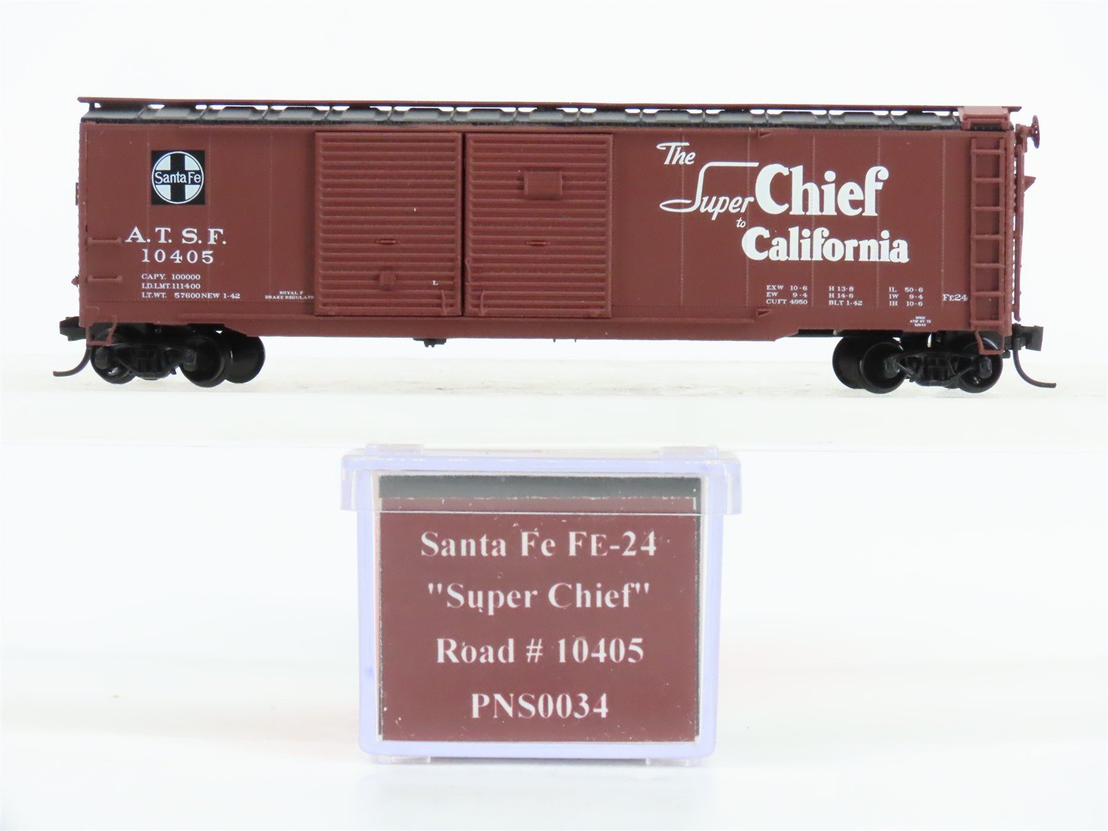 N Scale InterMountain PNS0034 ATSF Santa Fe Super Chief California Boxcar #10405