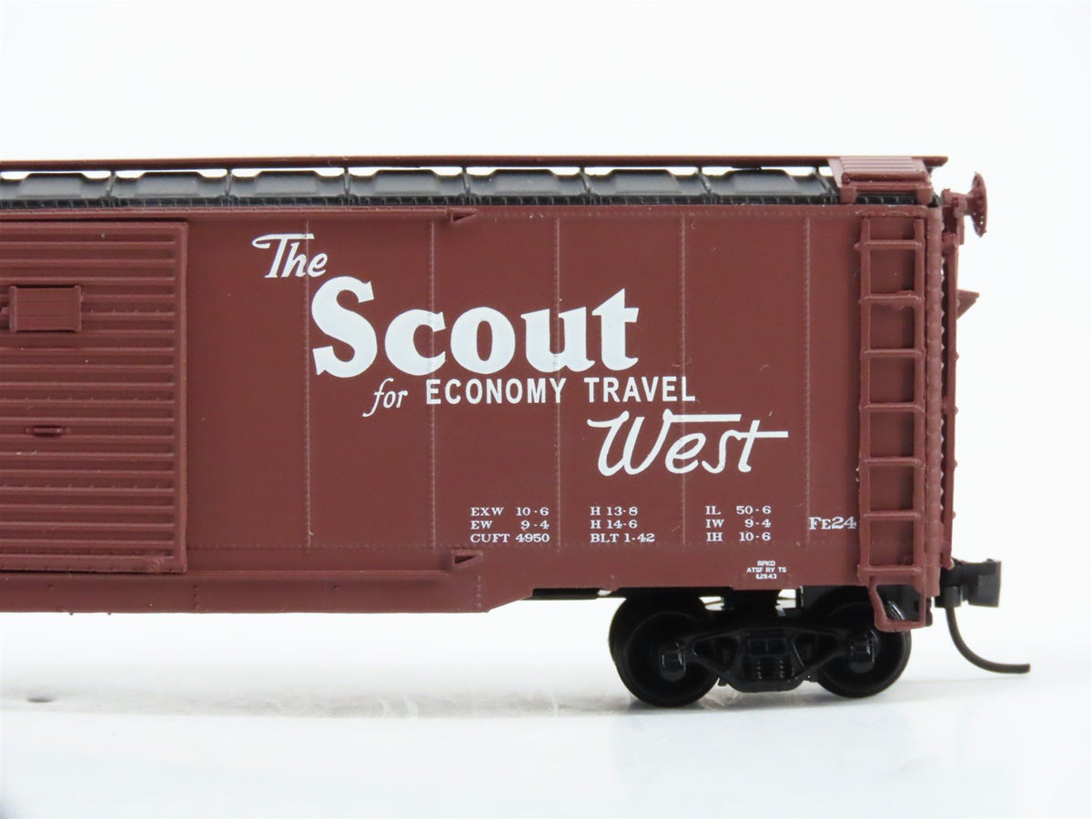 N Scale InterMountain PNS0033 ATSF Santa Fe Scout Double Door Box Car #10304