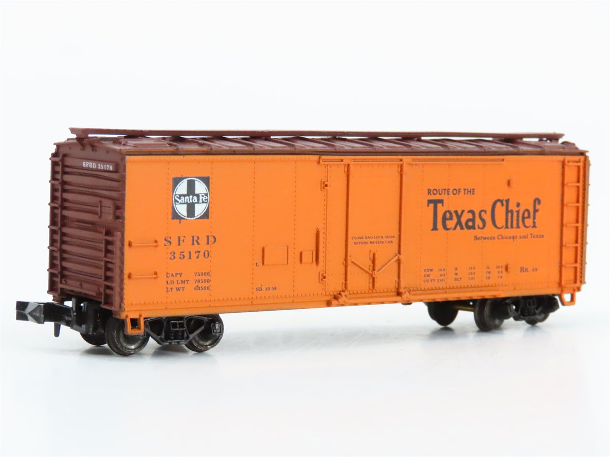 N Scale Con-Cor 001-008851 SFRD Santa Fe Texas Chief 40&#39; Reefer #35170