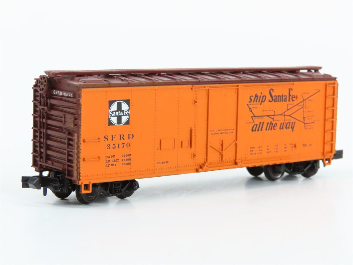 N Scale Con-Cor 001-008851 SFRD Santa Fe Texas Chief 40&#39; Reefer #35170