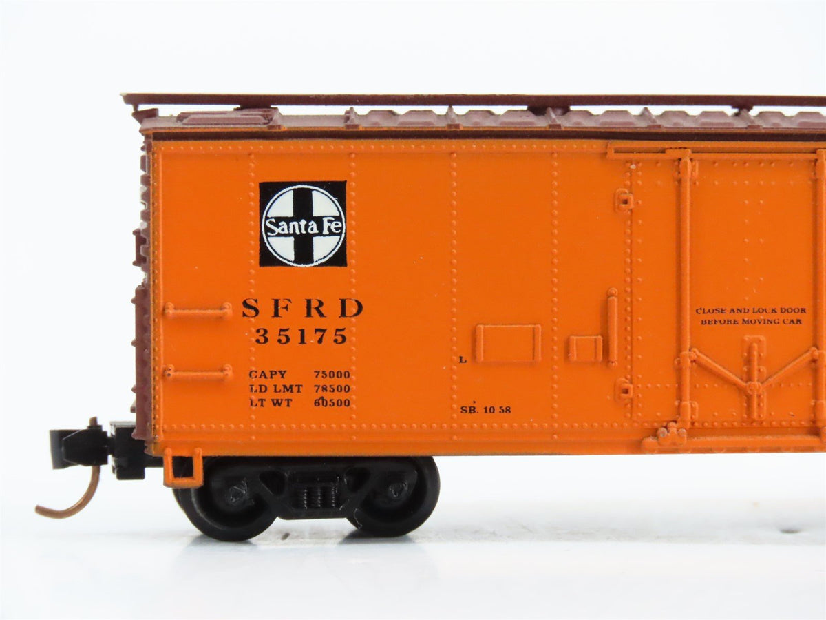 N Scale Con-Cor 001-008851 SFRD Santa Fe &quot;Scout West&quot; 40&#39; Reefer #35175 w/ Map