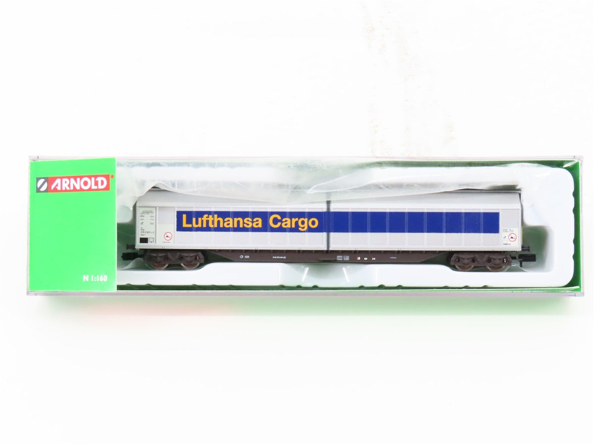 N Scale Arnold HN6232 DB Lufthansa Large Capacity Sliding Wall Wagon #507-0