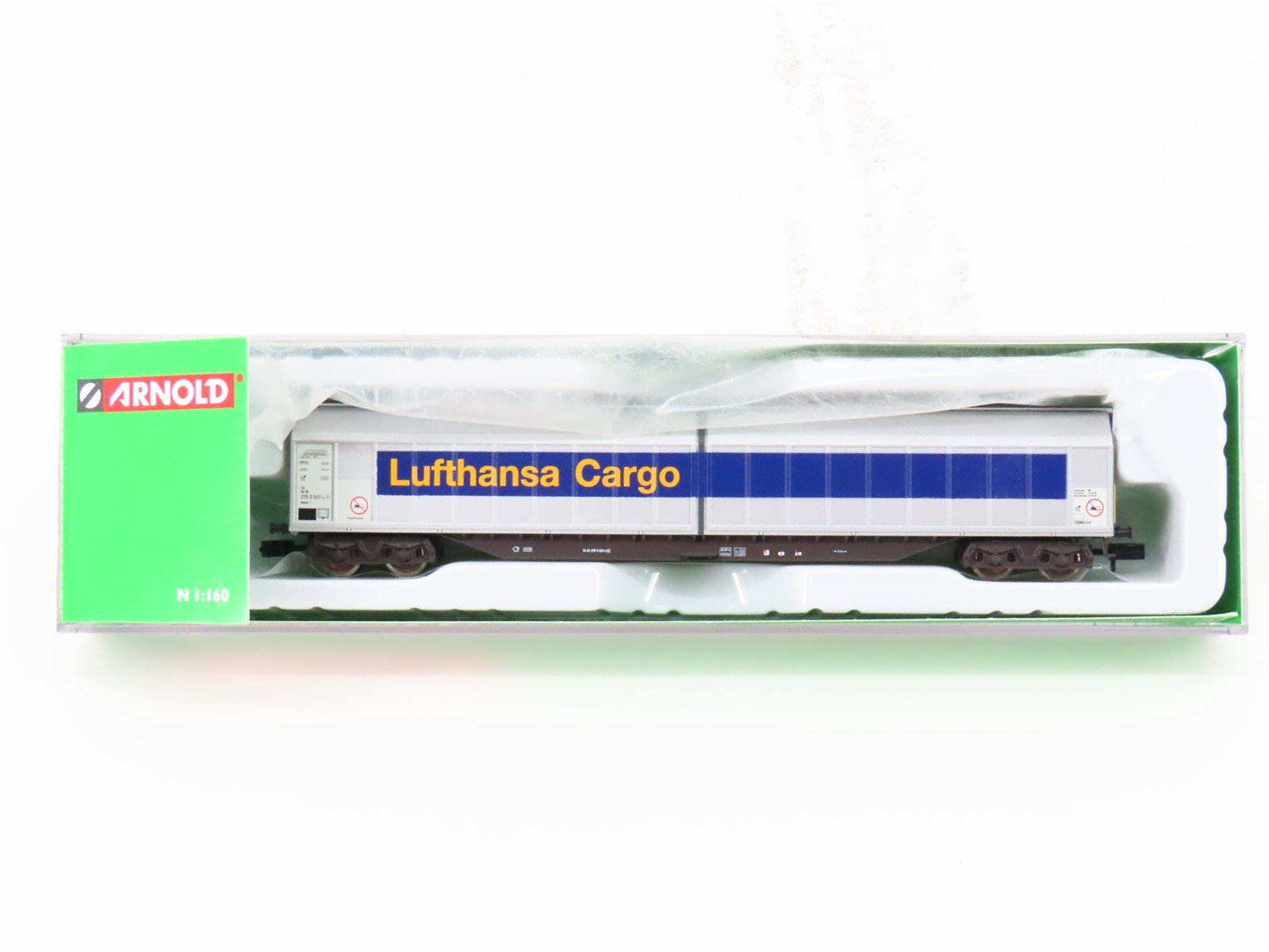 N Scale Arnold HN6232 DB Lufthansa Large Capacity Sliding Wall Wagon #507-0