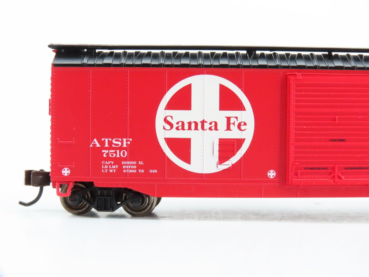 N Scale Bachmann Silver Series 19454 ATSF Santa Fe Single Door Box Car #7510