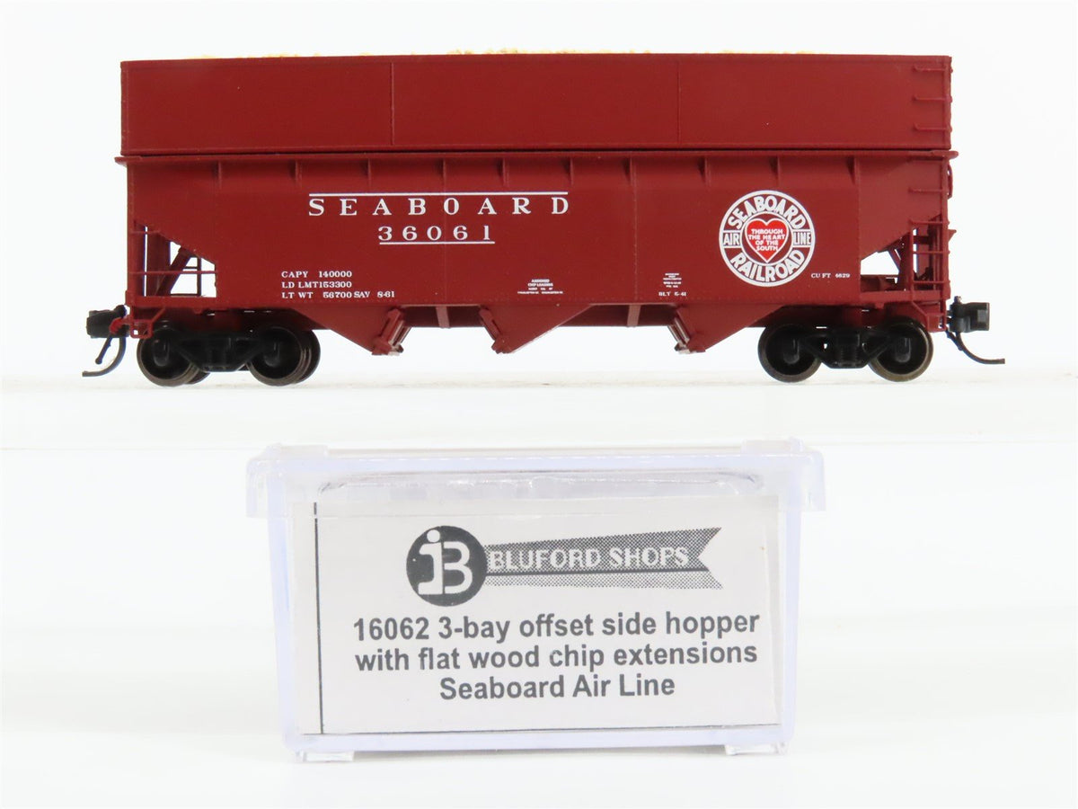N Scale Bluford Shops 16062 SAL Seaboard Air Line 3-Bay Offset Hopper #36061