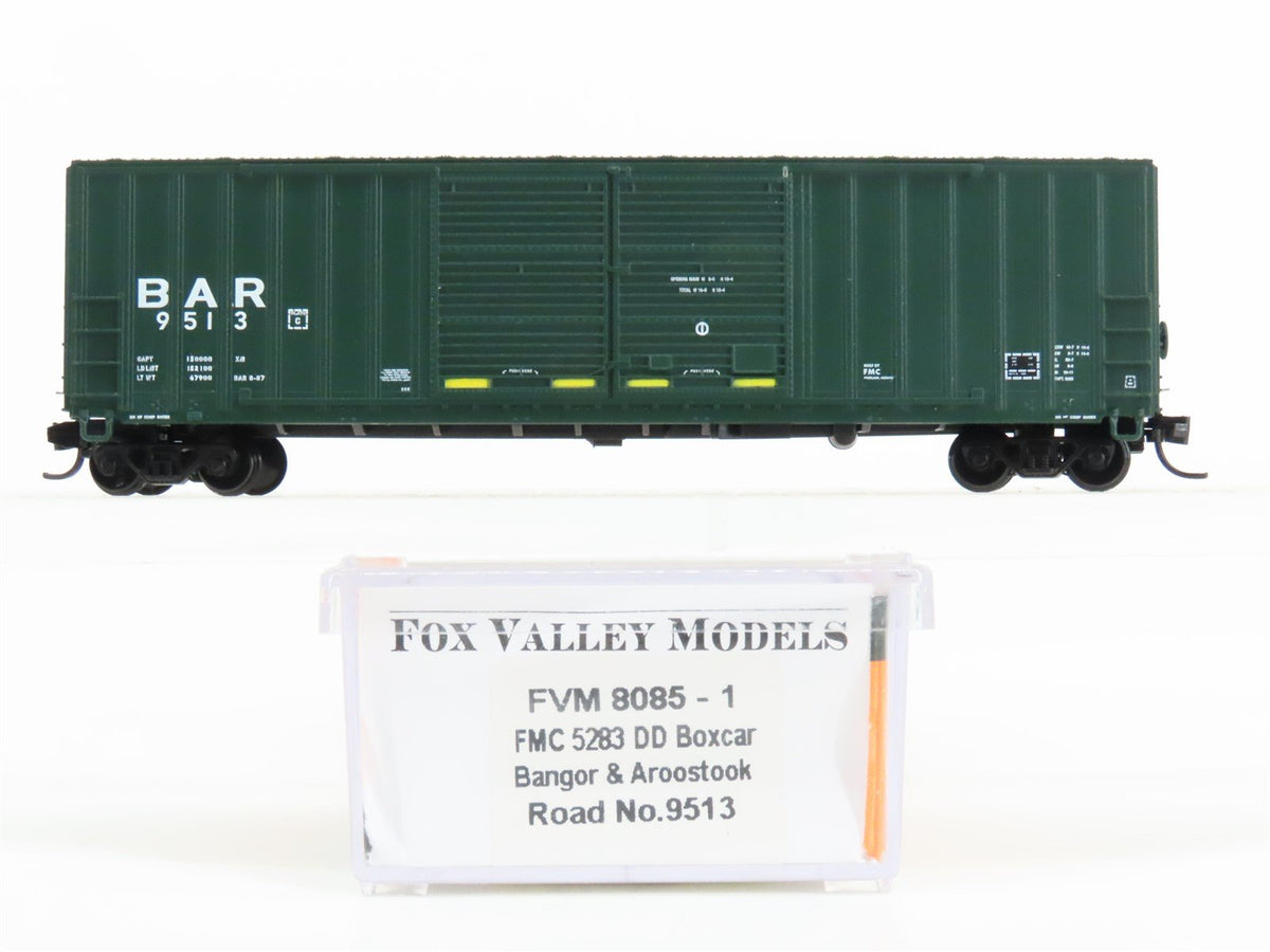 N Scale Fox Valley Models FVM 8085-1 BAR Bangor &amp; Aroostook Box Car #9513