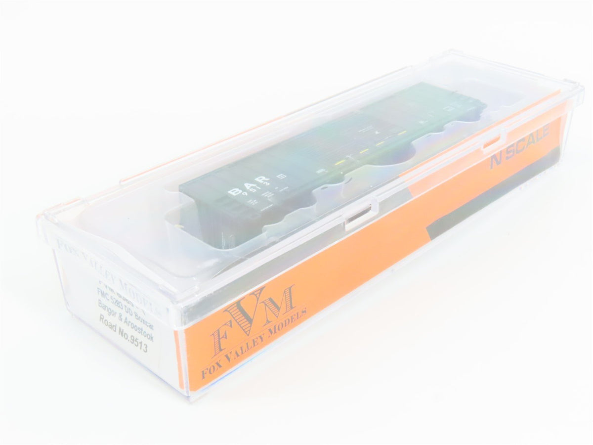 N Scale Fox Valley Models FVM 8085-1 BAR Bangor &amp; Aroostook Box Car #9513