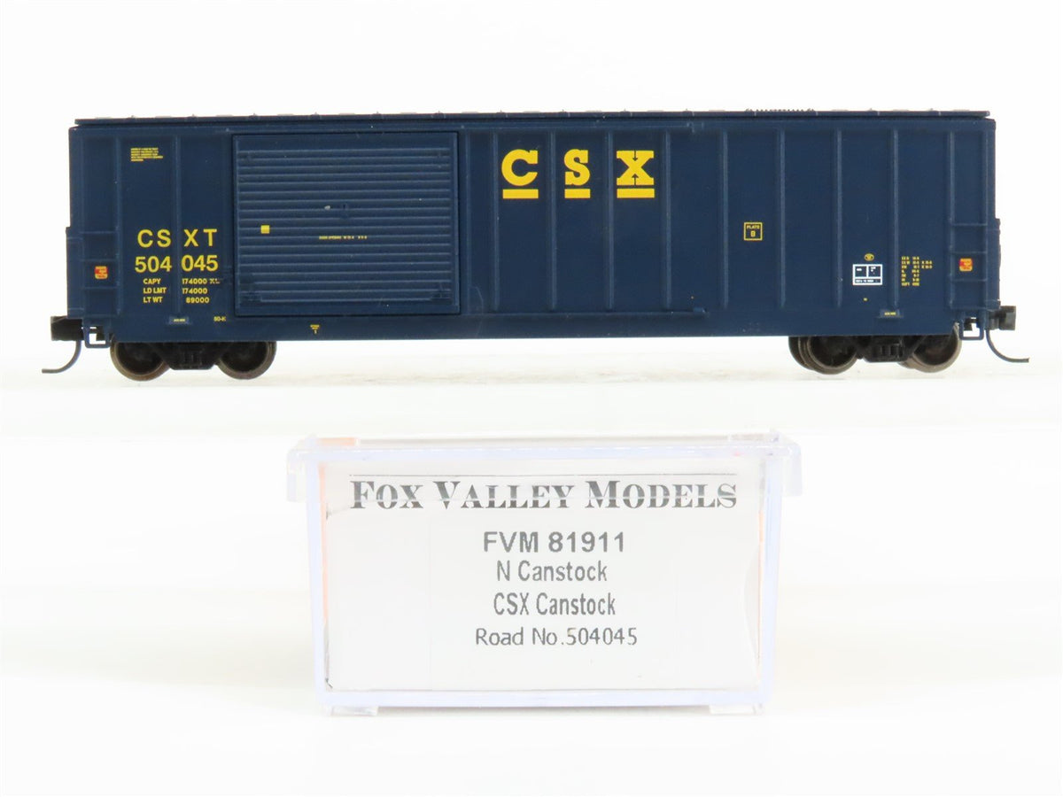 N Scale Fox Valley Models FVM 81911 CSXT Canstock Box Car #504045