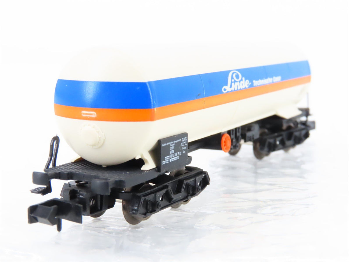 N Scale Trix Linde Technische Gase Tankcar #749-9