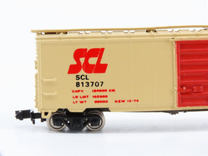 N Scale Con-Cor 1452 SCL Seaboard Coast Line Single Door 50' Box Car #813707